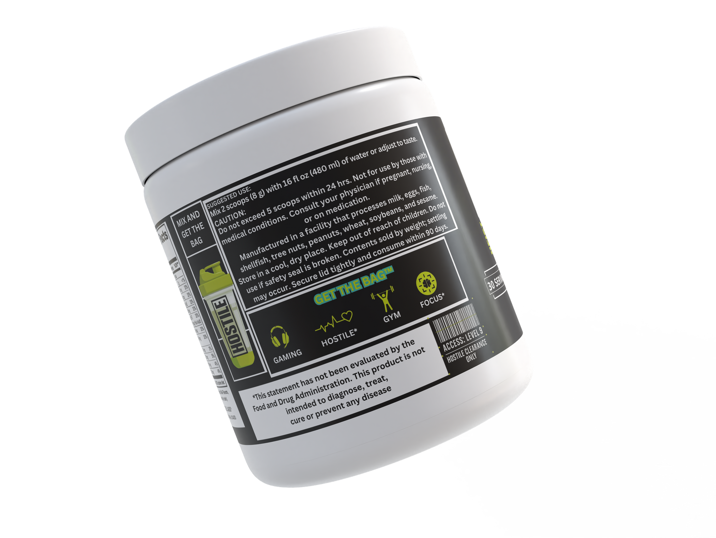 HOSTILE ZERO TRACE Hydration Lemonade